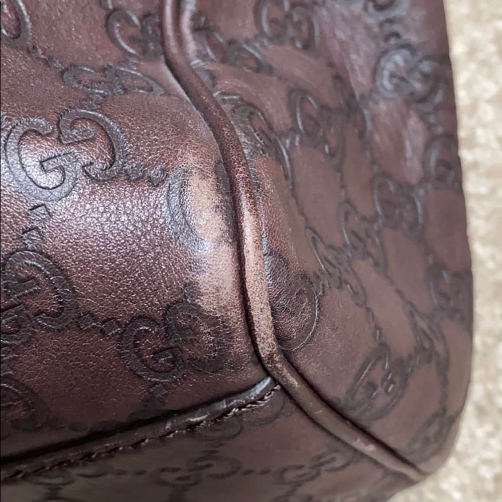 Gucci Dark Brown Logo Shoulder Bag - Picture 10 of 12